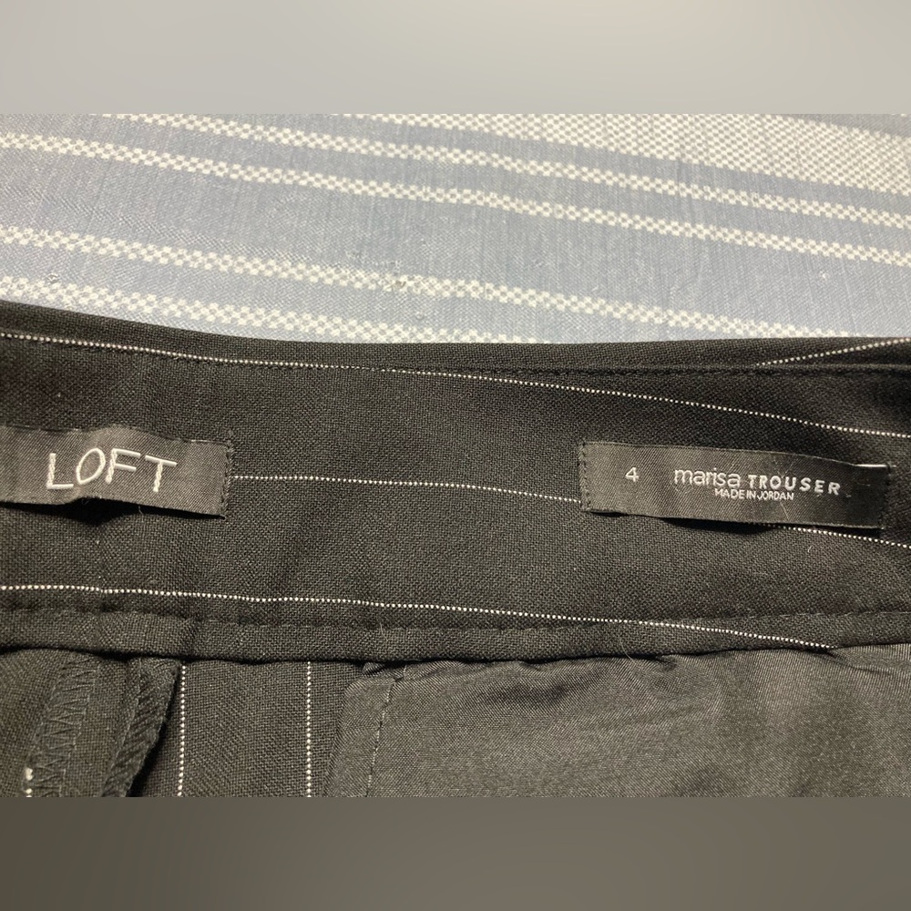 💛TODAY***$17***LOFT black and white pinstripe pants. - Picture 2 of 6